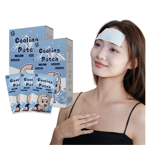 KB Factory Outlet Fever <b>Cooling</b> Gel Patch <b>Pads</b> Elastic Stickiness Blue Hydrogel Antipyretic Paste for Child Forehead Use CE - Product Image 1