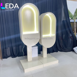 LEDA Wedding Party Flowers Phone Booth Neon Light Wedding Phone Telephone Booth Audio Guestbook <b>Stand</b> - Product Image 2