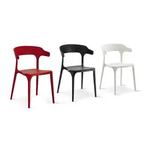 免费样品简单设计高品质热卖低价裸包装可堆叠塑料椅