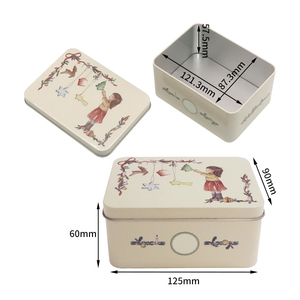 Hộp Thiếc Giáng Sinh Bằng Kim Loại Nhỏ Hình Vuông Bánh Quy Hình Chữ Nhật Đóng Gói Thực Phẩm In Theo Yêu Cầu - Product Image 2