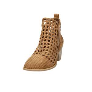 Botines de mujer Xti de piel con tacón de 6 cm talla 38 diseño recortado - Product Image 5