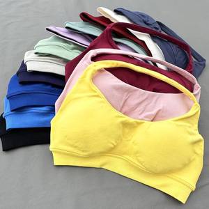 Soutien-gorge de sport sans couture à dos ouvert, haute élasticité, en nylon, col halter, pour la gym, le fitness et le yoga, OEM ODM - Product Image 4