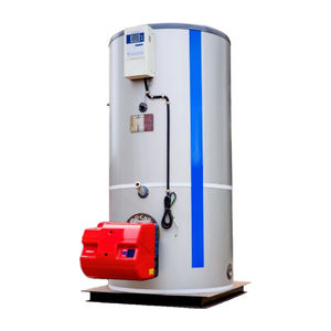 Chaudière à eau chaude verticale à <span class=keywords><strong>condensation</strong></span> à tubes de fumée écologique pour biomasse granulaire, en acier inoxydable, rendement 92,5-99,8%, sortie air chaud - Product Image 2