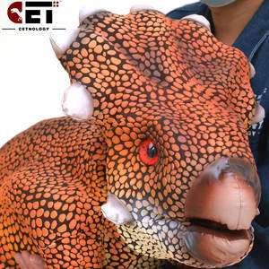Marioneta de Mano de Dinosaurio Animatrónico Realista, Resistente al Agua, para Parques de Diversiones, Velociraptor, <span class=keywords><strong>Triceratops</strong></span> - Product Image 4