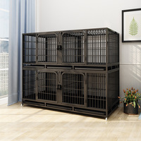 Haute qualité intérieur galvanisé tuyau carré Villa chat Cage couche cage pour animaux de compagnie métal grandes Cages pour chats