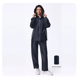 Ensemble imperméable ultra-fin en polyester : veste et <span class=keywords><strong>pantalon</strong></span>, style minimaliste et tendance, respirant et <span class=keywords><strong>chaud</strong></span> pour femme - Product Image 1