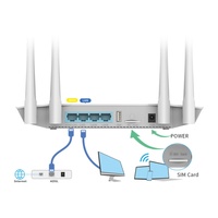 Meilleur routeur 4G LB-LINK au lieu de BL-CPE450M, routeur CPE 4G Pro LTE Wifi 4g avec carte SIM 300 Mbps 3G 4G 64 Mo DDR2/8 Mo