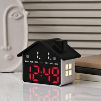 Horloge de bureau numérique LED, luminosité réglable, veilleuse, affichage du calendrier et du jour de la semaine, horloge de table électronique