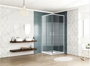 Hot Sale Design <strong>Simple</strong> Glass <strong>Shower</strong> Cabin <strong>Shower</strong> Room with Sliding Door Square Shape Brushed Frame for Hotel Bathroom - Product Image 3
