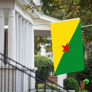 Bandera de Guyana Francesa de 3x5 pies, de poliéster, con dos ojales de latón, de una sola capa, para colgar en exteriores e interiores. - Product Image 4