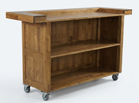 Table de bar pliable et portable en bois massif de style rustique pour mariage, bar, café, restaurant, fête et événements