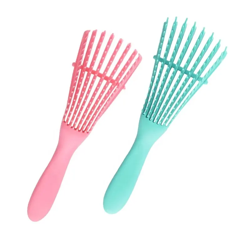 Modern plastic Pink Detangle Hair Wash Brushes Vent Massage Detangling Hair Brush Hairbrush Custom Logo Set for Curly Hair