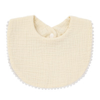 Bavoir pour bébé 100% coton avec fermeture à bouton, serviette antidérapante pour enfants, bavoirs imperméables pour bébé