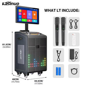 Nouveau design Cabinet chantant écran tactile vidéo karaoké Machine chansons professionnelles avec écran et 2 microphones sans fil pour la maison - Product Image 6