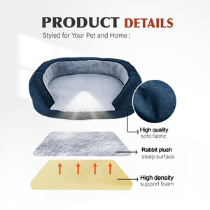 Moderne Nidification Chat Chien Lit Durable Lapin Fourrure Couverture En Peluche Apaisant Entraîneur Amovible Solide Motif Hiver Saison Mode Carton - Product Image 3