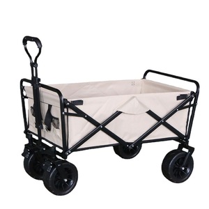 Wagon utilitaire extérieur pliable pliable en PE robuste vente en gros tout chariot avec auvent Oxford 600D noir rouge coloré - Product Image 6