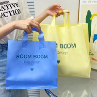 Bolsa de Plástico LDPE con Asa de Lazo Suave y Logotipo Personalizado, Bolsa de Compras Reutilizable al por Mayor para Ropa y Regalos