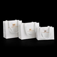 Sacs en papier personnalisés avec logo couleur, taille petite, pour emballage cadeau de bijoux, avec ruban, pour magasin de vêtements et de bijoux