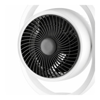 Ventilateur de table pliable intelligent ZHIYIN avec rotation à 360°, minuterie mécanique, 3 vitesses, 3 pales, 25W pour usage domestique et extérieur
