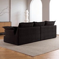 Canapé compact en tissu Timberight, style italien minimaliste, avec dossier réglable, idéal pour penthouse, suite ou salon.