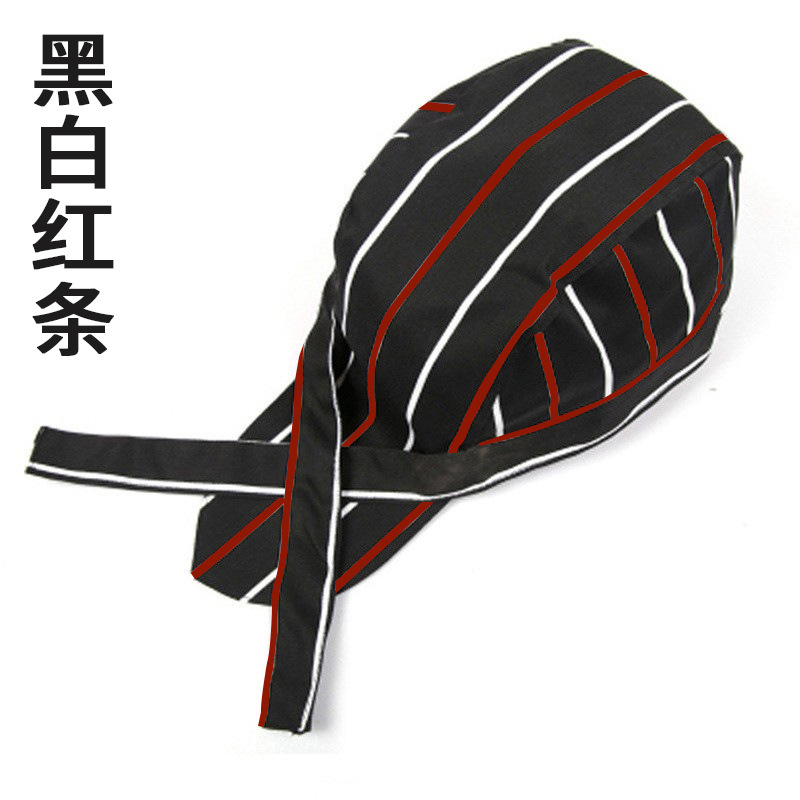 [Rayures noires, rouges et blanches] chapeau de pirate