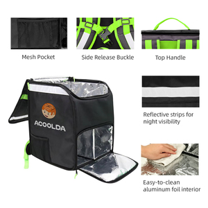 Mochila Térmica para Repartidores, Bolsa de Reparto para Motocicleta, Muestra ODM Disponible, Bolsa Refrigerante para Alimentos Resistente al Agua y Duradera, Acoolda - Product Image 5