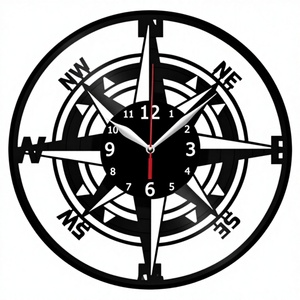 TDH002 Decorative Quartz Wall <b>Clock</b> Luxury Single Face 10-Inch Abstract Geometric Pattern <b>Battery</b> Powered for School Home Use - Product Image 1