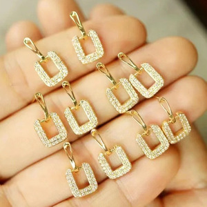 Orecchini Geometrici Minimalisti a Forma di Quadrato Cavo per Donne, Eleganti Gioielli con Zirconi - Product Image 6