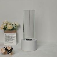 Nouvelle Conception Mini Brasero Portable Sans Fumée en Acier Inoxydable avec Brûleur à Alcool et Décoration en Galets pour Patio et Bureau