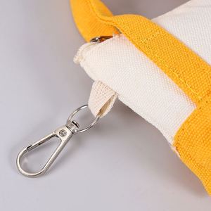Monedero de Lona con Llavero, Logotipo Personalizado, Mini Bolsa de Lona con Cremallera y Correa Rosa, Mini Bolsa de Lona Personalizada, Llavero, Bolsa de Regalo para Monedas - Product Image 3