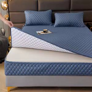 Coprimaterasso trapuntato custodia a prova di insettaggio a molla con chiusura a molla in 100% in poliestere, letto matrimoniale, coprimaterasso con cerniera - Product Image 2