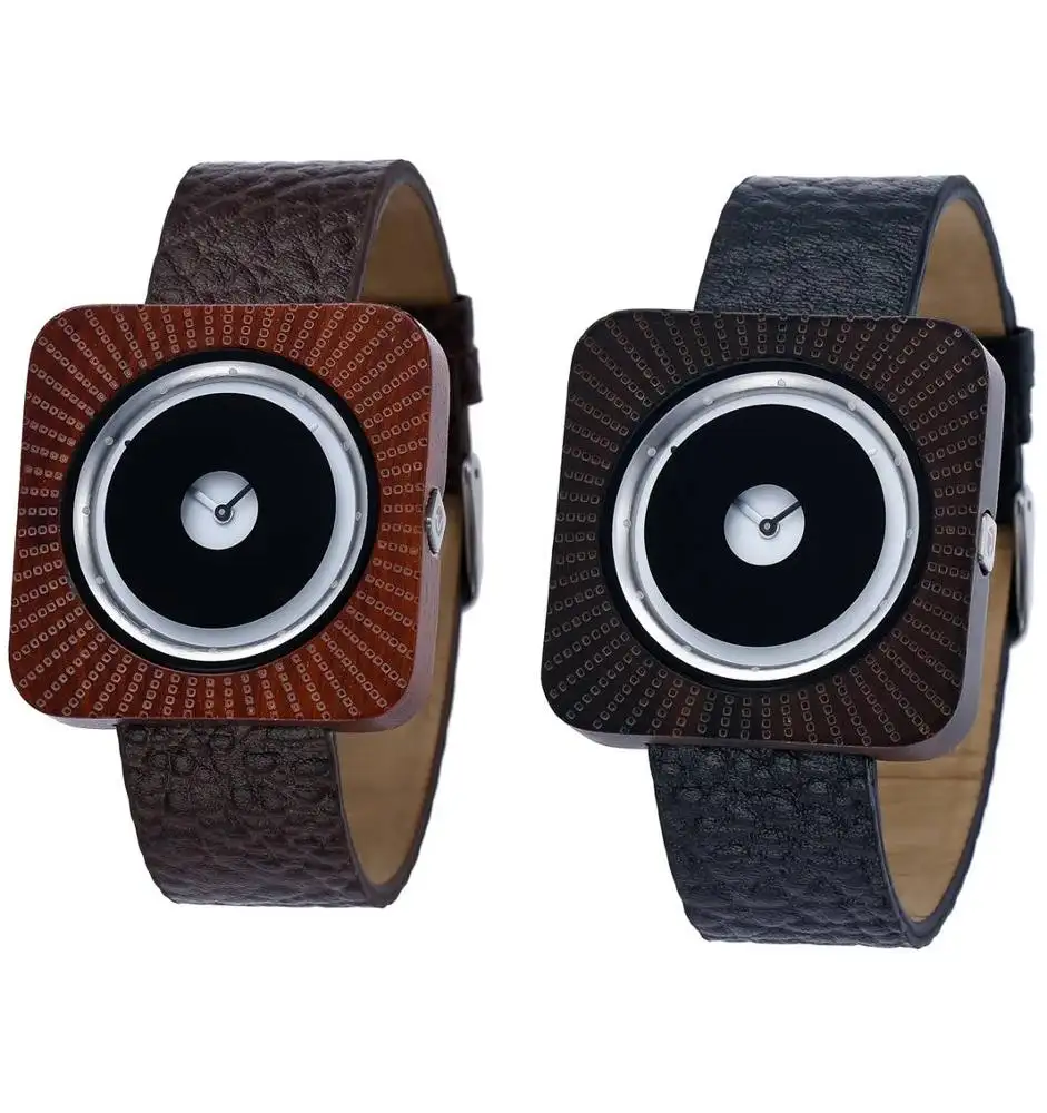 2019 multi-color delicate square dial womens wood watch wristwatch man