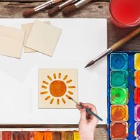 Tranches de bois naturelles non peintes, pièces, panneau de peinture en bois naturel pour enfants, découpé au Laser, dessous de verre, ornement de noël