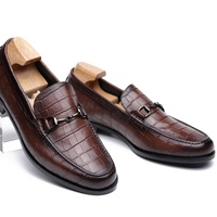 Mocassins de Cérémonie et de Bureau OME Langdo sur Mesure pour Hommes, en Cuir Imperméable et Respirant, à Motif Écossais
