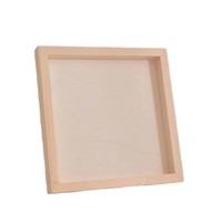 Bingkai Foto Kanvas 3D Custom dari Kayu Alami, Kotak Bayangan Dalam, untuk Dekorasi Dinding Rumah, Galeri, Grosir