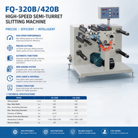 Machine rotative de rebobinage de refendage de découpe FQ320 garantie de 3 ans A900236 pour la production d'emballages d'autocollants d'étiquettes