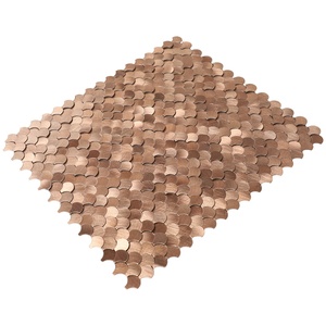 Carreaux de mosaïque 3D autocollants dorés en forme de coquille Saint-Jacques pour crédence de cuisine, hauteur variable - Product Image 5