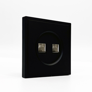 <span class=keywords><strong>Prise</strong></span> murale combinée pour réseau informatique et téléphone, avec panneau lisse en acier Q A6 et contacts en bronze phosphoreux - Product Image 2