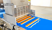 Wanlisonic Système de sécurité à ultrasons automatique commercial Machine à découper les gâteaux et les bonbons au nougat