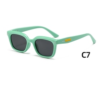 Polarisé garçons et filles Uv400 cadre forme personnalisée rose enfants carré bébé enfants lunettes de soleil lunettes