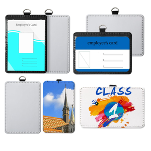 ที่ใส่บัตรประจำตัวหนัง PU 20 ชิ้น สำหรับพิมพ์ลายแบบ Sublimation เหมาะสำหรับโค้ช พนักงานออฟฟิศ นักเรียน สำหรับการพิมพ์แบบ Heat Transfer - Product Image 1