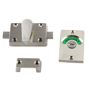 Serrure d'indication d'occupation en acier inoxydable avec signalisation pour porte de cabine de toilettes publiques - Product Image 1
