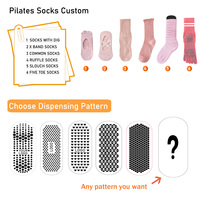 Chaussettes de yoga en coton 100 % OEM en gros, avec logo personnalisé, antidérapantes et colorées, pour la gym et le Pilates, avec coussinets pour l'exercice
