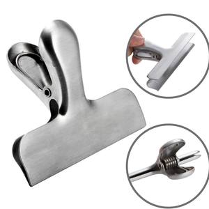 Clip alimentaire en acier inoxydable personnalisé avec logo pour <span class=keywords><strong>cuisine</strong></span> et bureau à domicile, clip de fermeture hermétique pour sacs en métal - Product Image 2