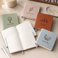 Carnet de notes personnalisé en cuir PU, carnet de voyage carré, agenda quotidien minimaliste