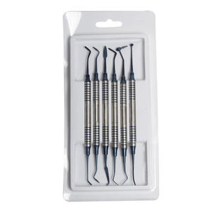 Kit d'instruments de restauration dentaire en résine 6 pièces, outils manuels en métal pour composite, esthétique non invasif, classe I - Product Image 2