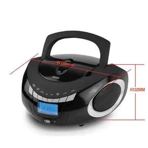 Reproductor de CD Portátil con Radio FM, Reproducción USB, Pantalla LCD, Altavoz Integrado y Diseño con Asa para Fiestas en Casa y Actividades al Aire Libre - Product Image 4