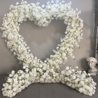 S781 mariage de luxe m'épouser toile de fond arc fleur arrangement mural proposition amour en forme de coeur support coeur rouge fleur