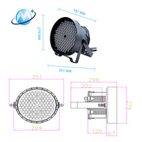 Luz LED Par MJ 360W 120x3W RGBW a todo color DMX512 4CH/8CH con función Maestro-Esclavo y Auto-Run, de aluminio para escenario y conciertos