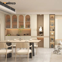Série d'armoires murales Melinco personnalisées de la même couleur, armoires de cuisine, meubles de luxe pour chambre à coucher, design d'armoire et de meuble TV